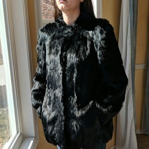 Black fur coat